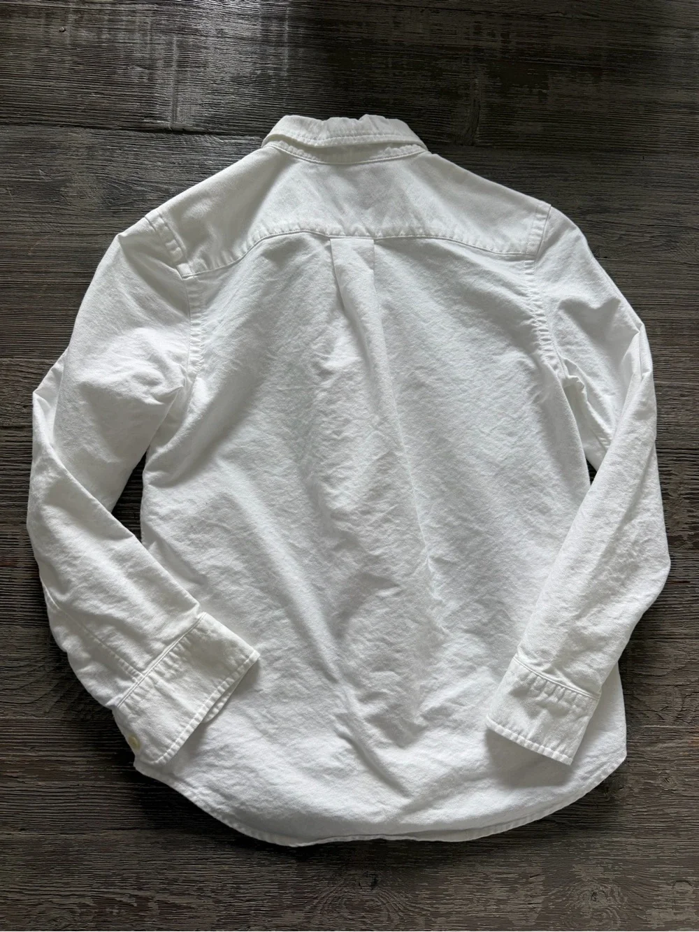 Ralph Lauren White Long-Sleeve Button-Down Shirt with Pony Logo